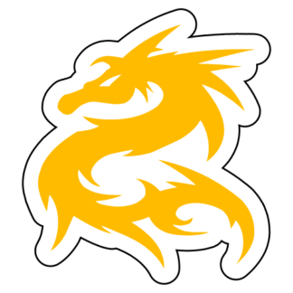 Tribal Dragon Sticker (Yellow)